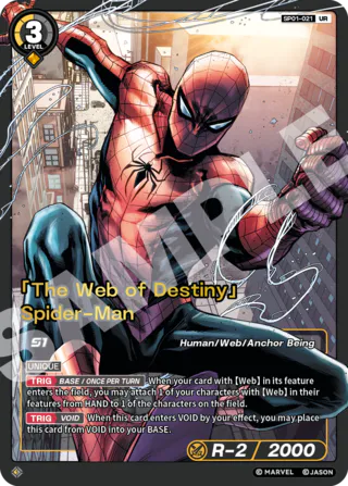 The Web of Destiny Spider-Man Marvel Hero Rush physical card