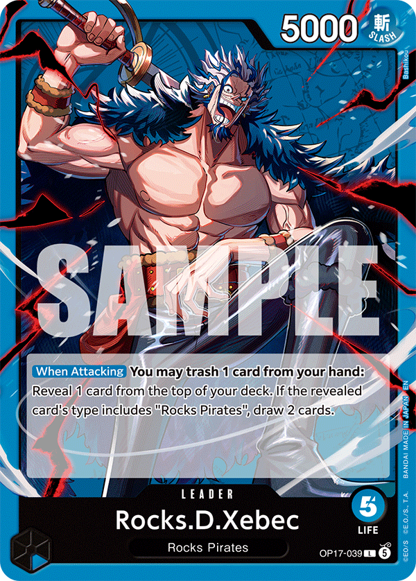 Rocks D Xebec physical OPCG leader card